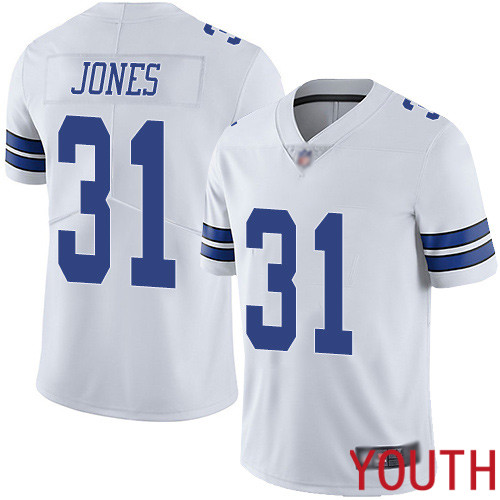 Youth Dallas Cowboys Limited White Byron Jones Road 31 Vapor Untouchable NFL Jersey